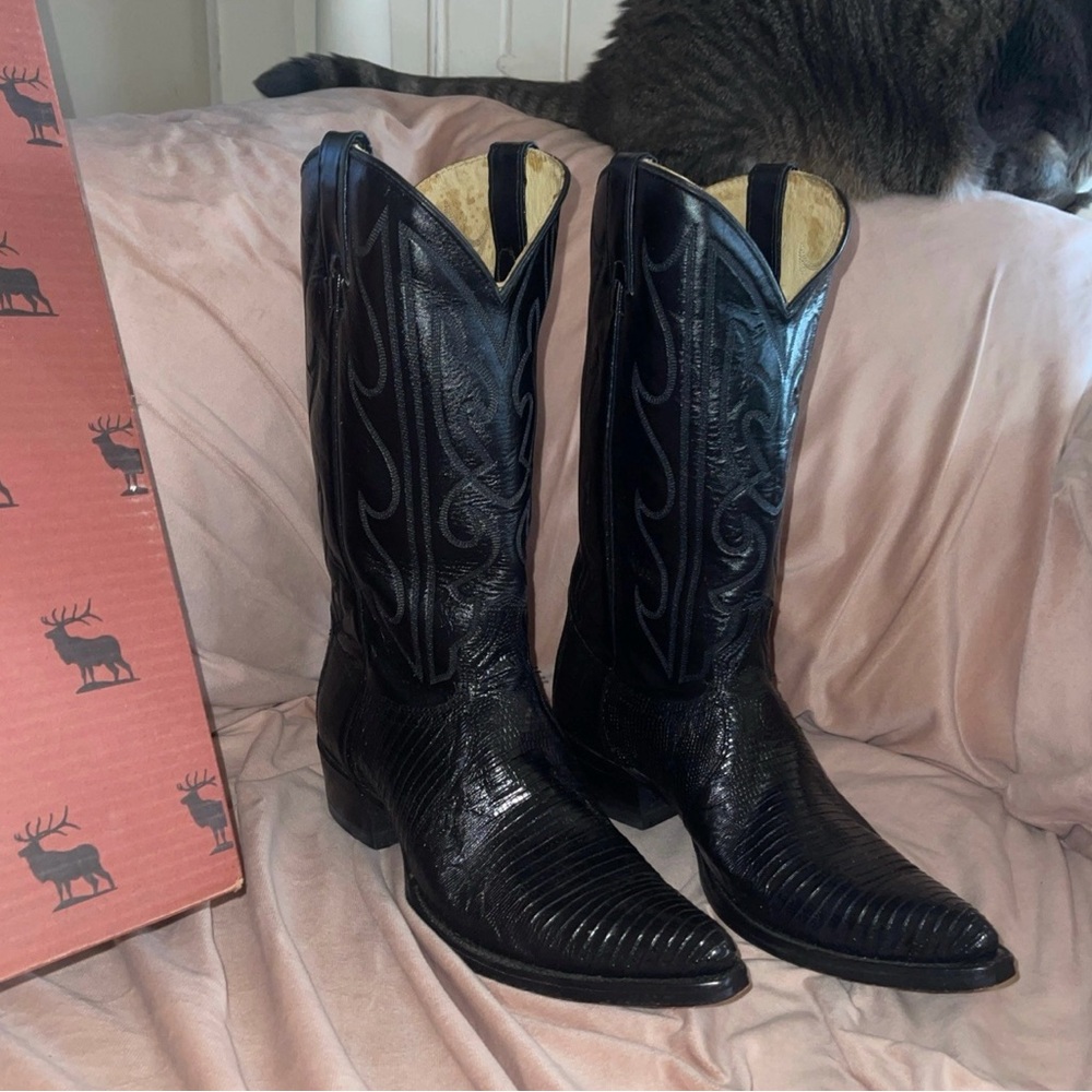 Men’s Black Cowboy Boots 11 D